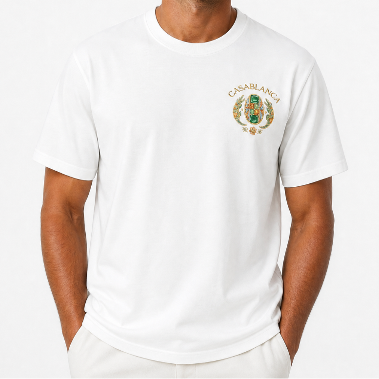 Casablanca Joyaux D'Afrique Tennis Club Printed T-Shirt in White