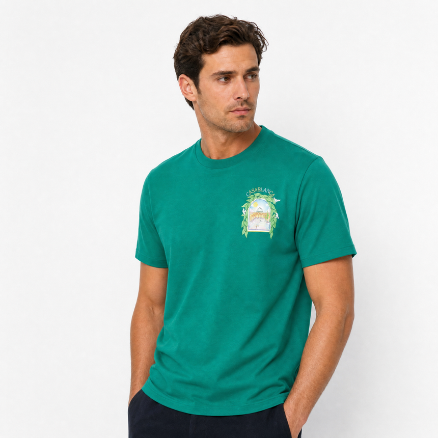 Casablanca L'Arche Tennis Club T-Shirt in Green