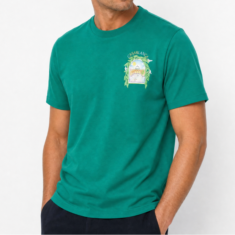 Casablanca L'Arche Tennis Club T-Shirt in Green