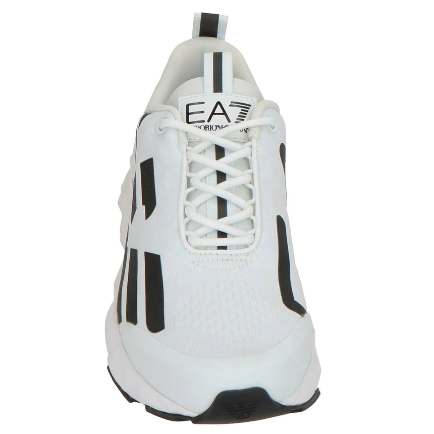 EA7 Emporio Armani Ultimate C2 Kombat Running Sneaker with Ultralight Sole in White and Black