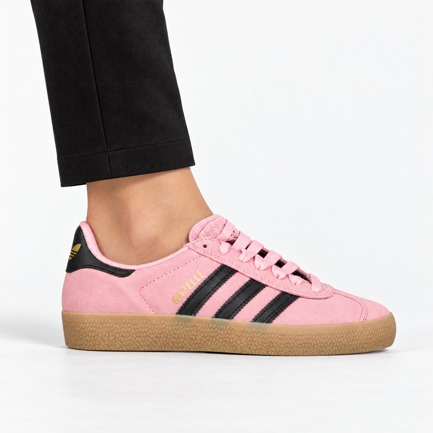 Adidas Gazelle ADV Skate Shoes in Pink/Black