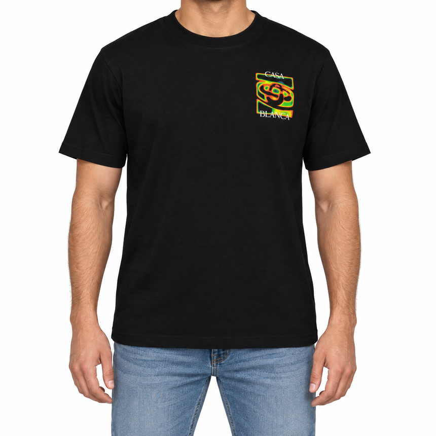 Casablanca Heat Map Logo T-Shirt in Black