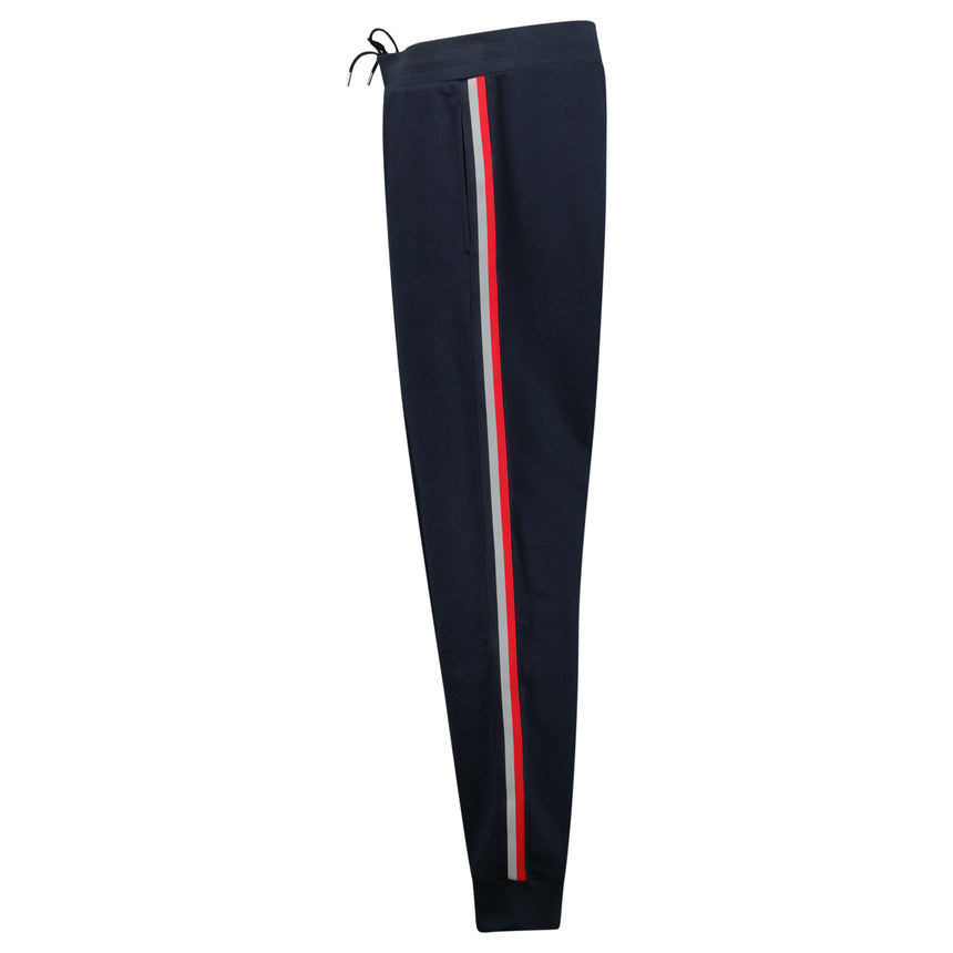 Moncler Logo Jogger Sweatpants Stripe Navy