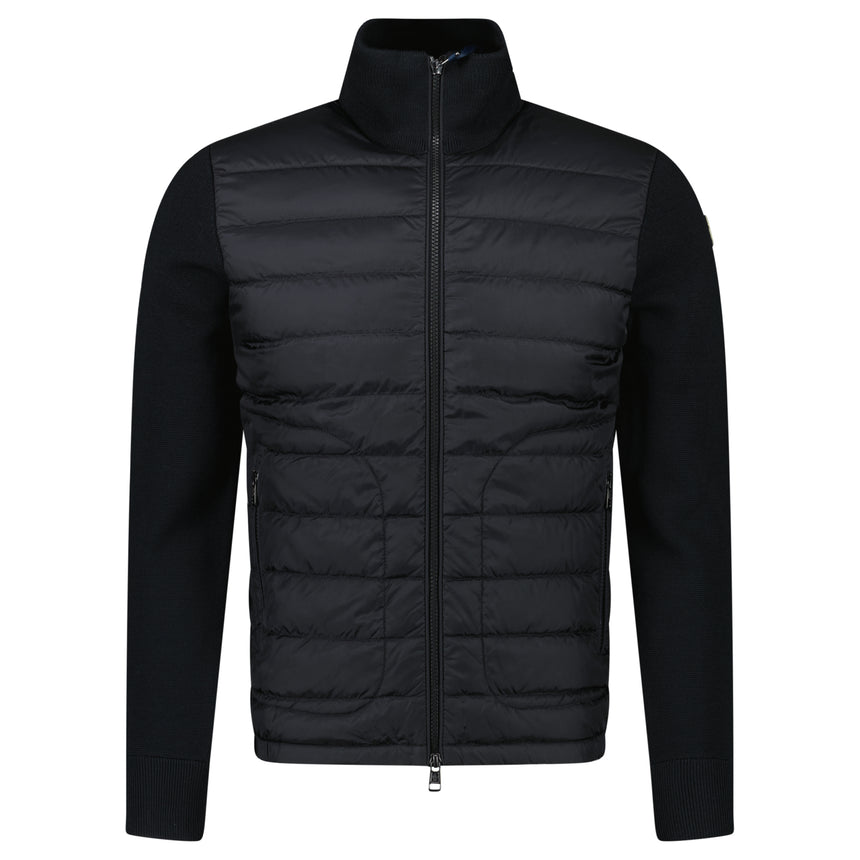 Moncler Padded Zip-Up Cardigan in Black