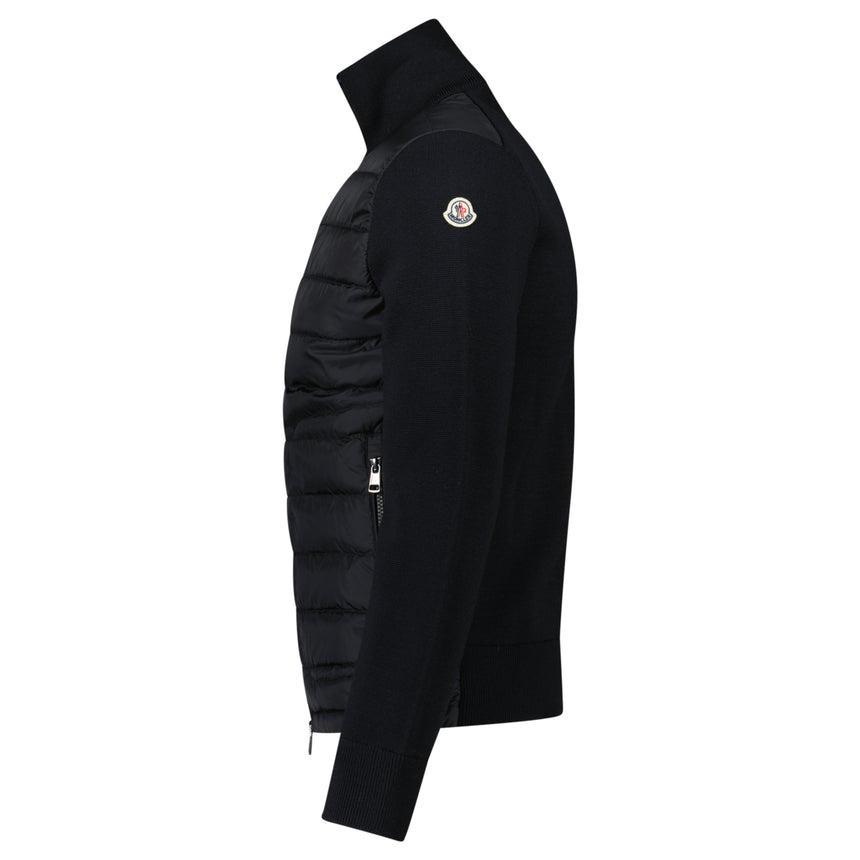 Moncler Padded Zip-Up Cardigan in Black