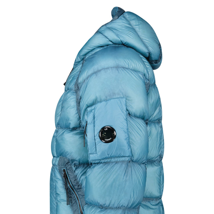 CP Company D.D. Shell Hooded Down Puffer Jacket Aegean Blue