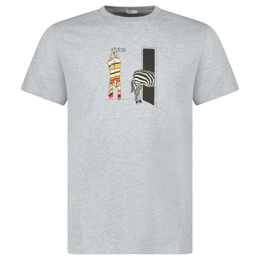 Paul Smith 'Half Zebra' T-Shirt in Grey