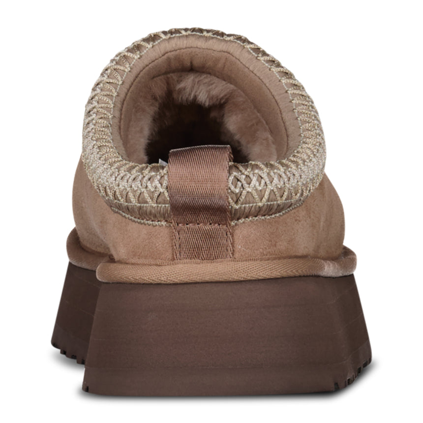 UGG Tasman II Platform Slipper in Rocky Oak Brown