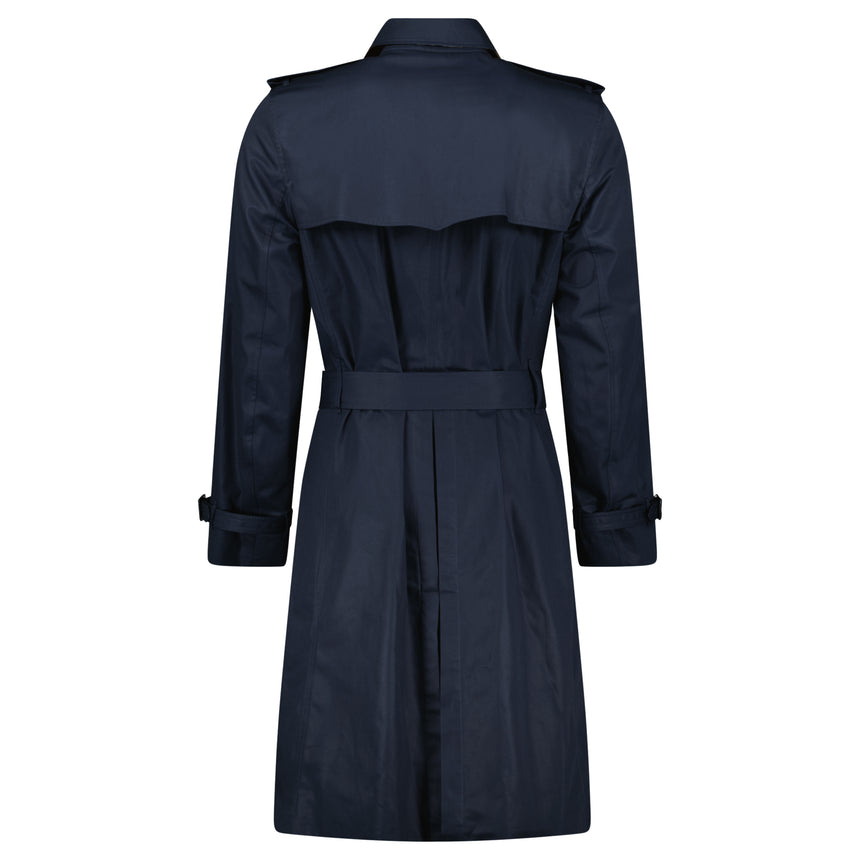 Burberry 'Brockham' Double Breasted Belted Trench Jacket Navy
