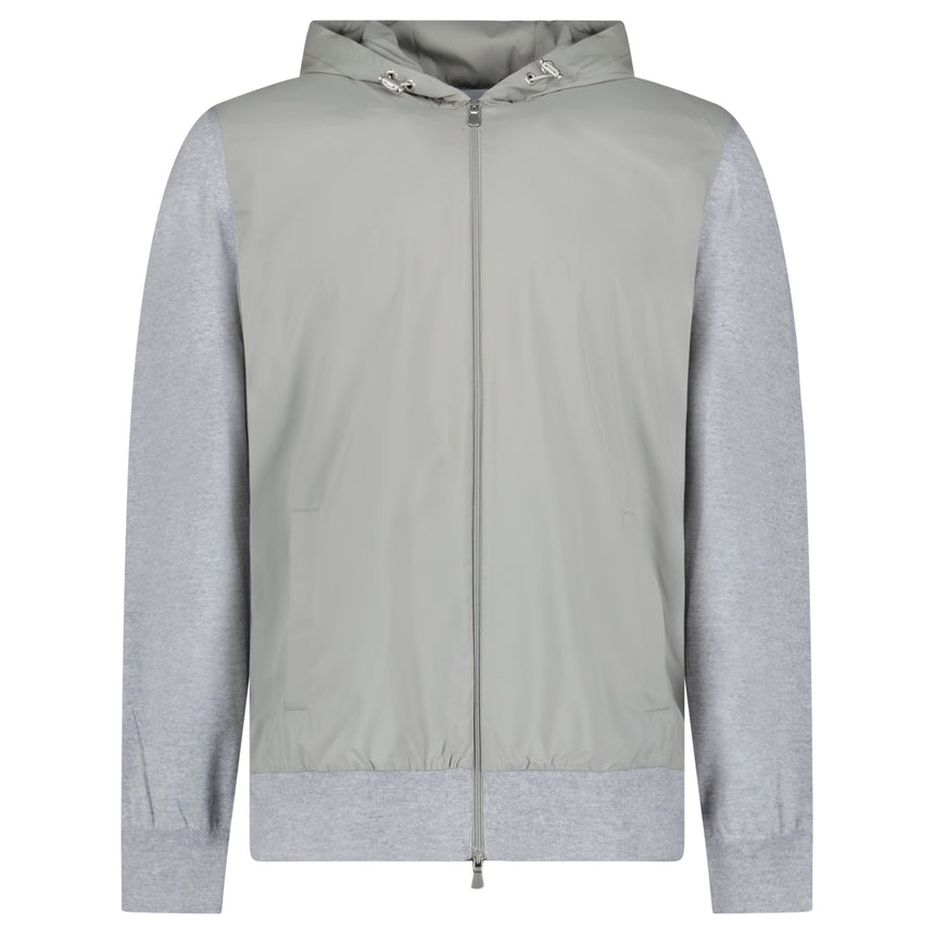 Gran Sasso Hooded Zip-Up Jacket in Grey