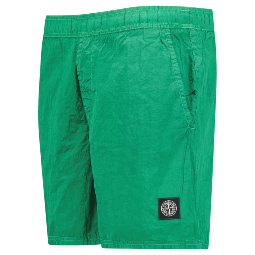 Stone Island Compass Chrome Swim Shorts in Malachite Green