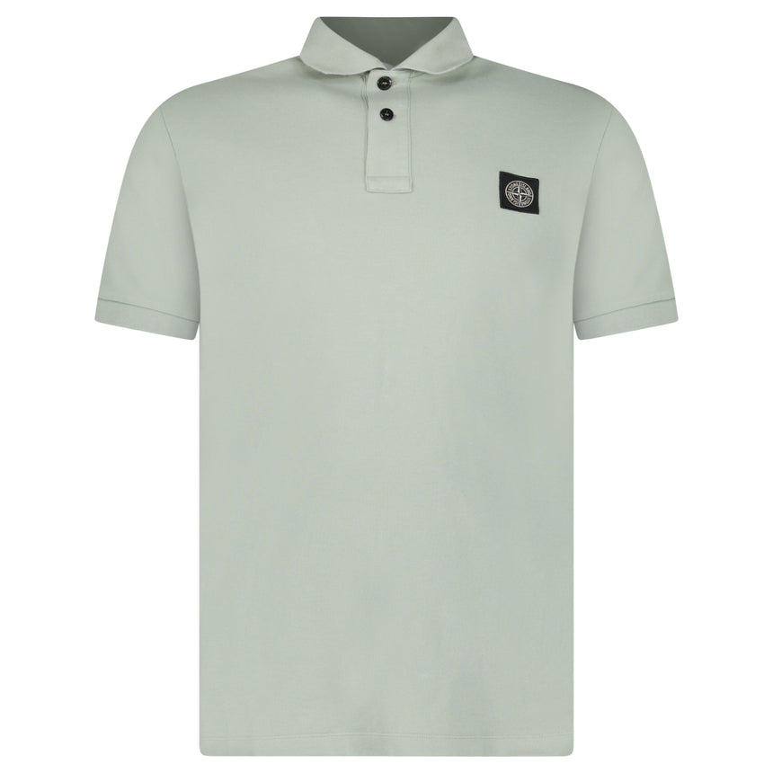 Stone Island Compass Badge Polo T-Shirt Slim Fit Sage