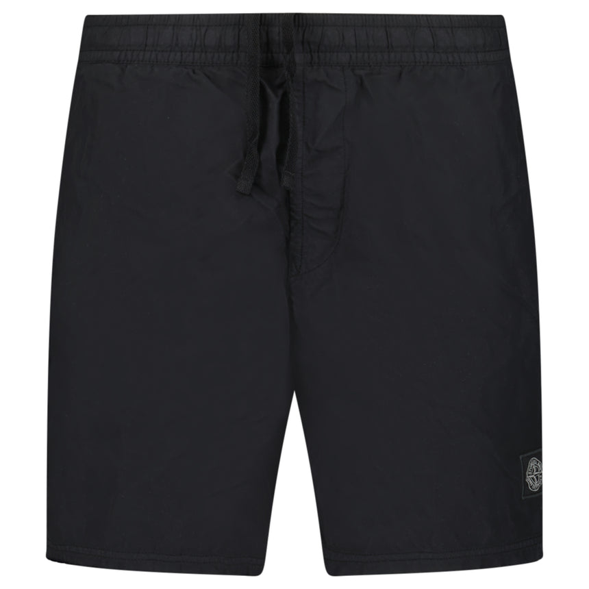 Stone Island Brushed Nylon Swim Shorts in Black