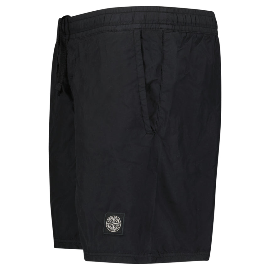 Stone Island Brushed Nylon Swim Shorts in Black