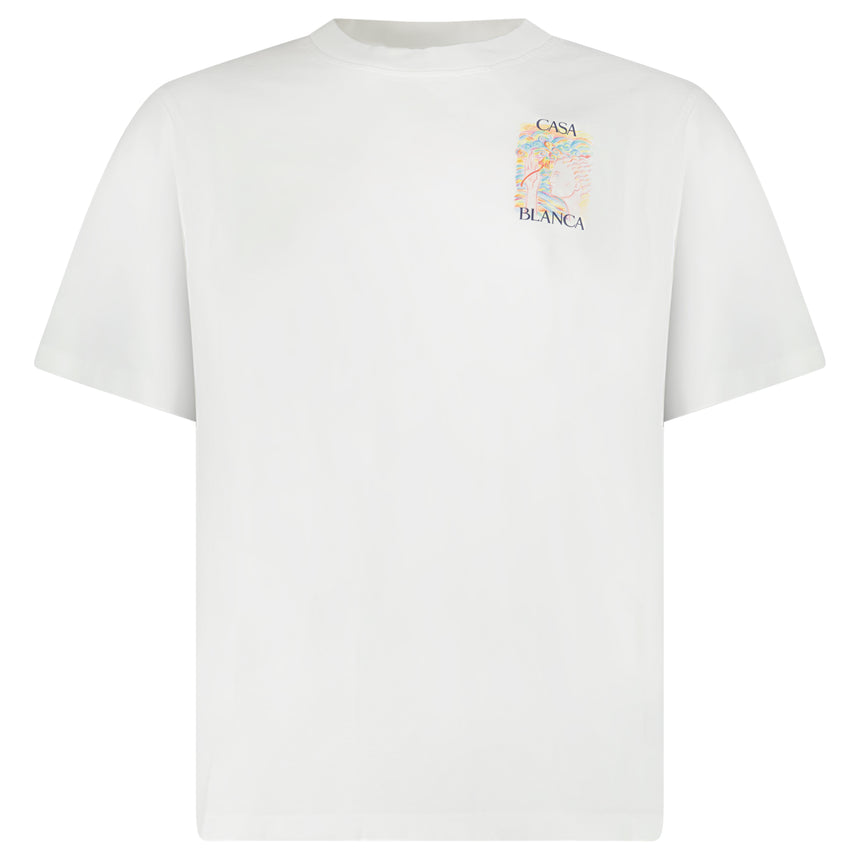 Casablanca Mushroom Goddess Printed T-Shirt in White