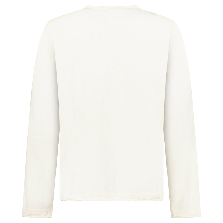 Stone Island Organic Cotton and Nylon Crewneck Jumper in Ivory