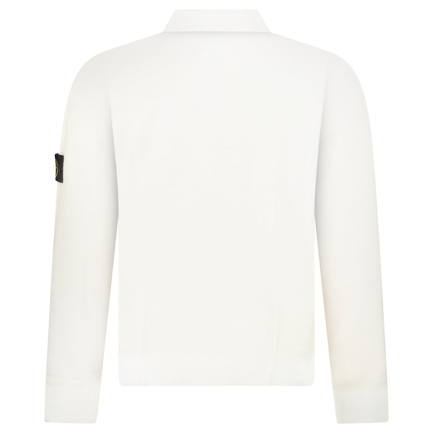 Stone Island Quarter Zip Knit Jumper in Ivory