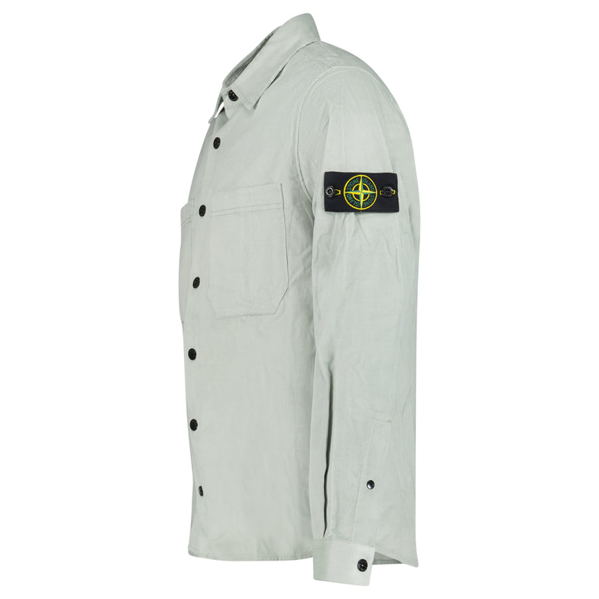 Stone Island Cotton Micro-Corduroy Overshirt in Sage Green