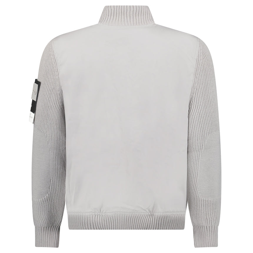 Stone Island All-Weather Cotton Canvas Ghost Stand Collar Jacket in Dust Grey