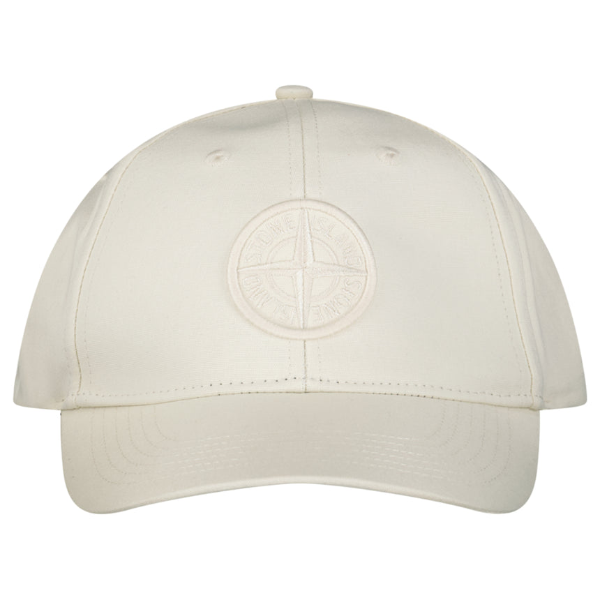 Stone Island Cotton Reps Baseball Cap in Ivory