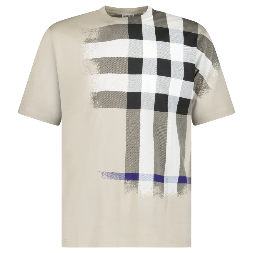 Burberry Ellison Check Print T-Shirt in Lichen