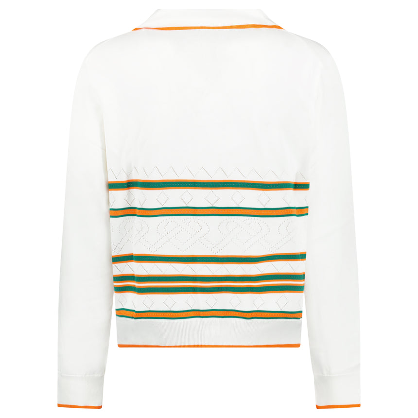 Casablanca Heart Pointelle Shirt Off White