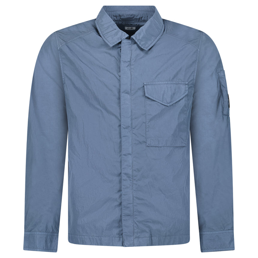 CP Company Lens Chrome-R Button Overshirt Jacket in India Ink
