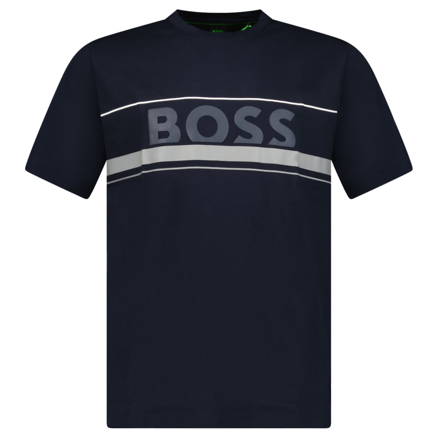 Hugo Boss Iconic Zone Logo T-Shirt in Navy
