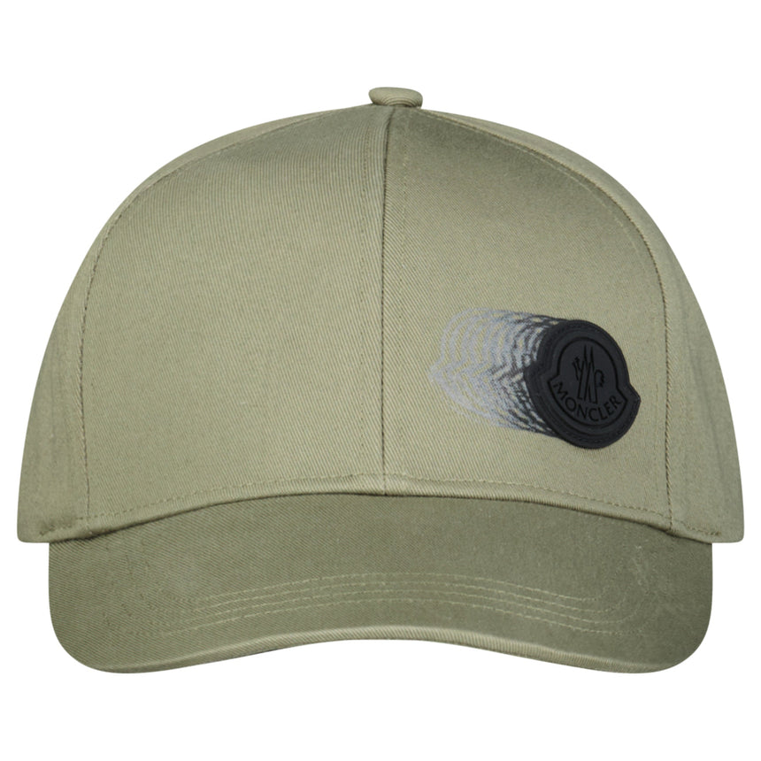 Moncler Logo Patch Cap in Khaki