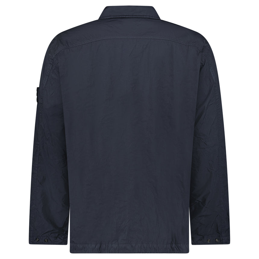 Stone Island Crinkle Reps NY Padded Overshirt in Navy