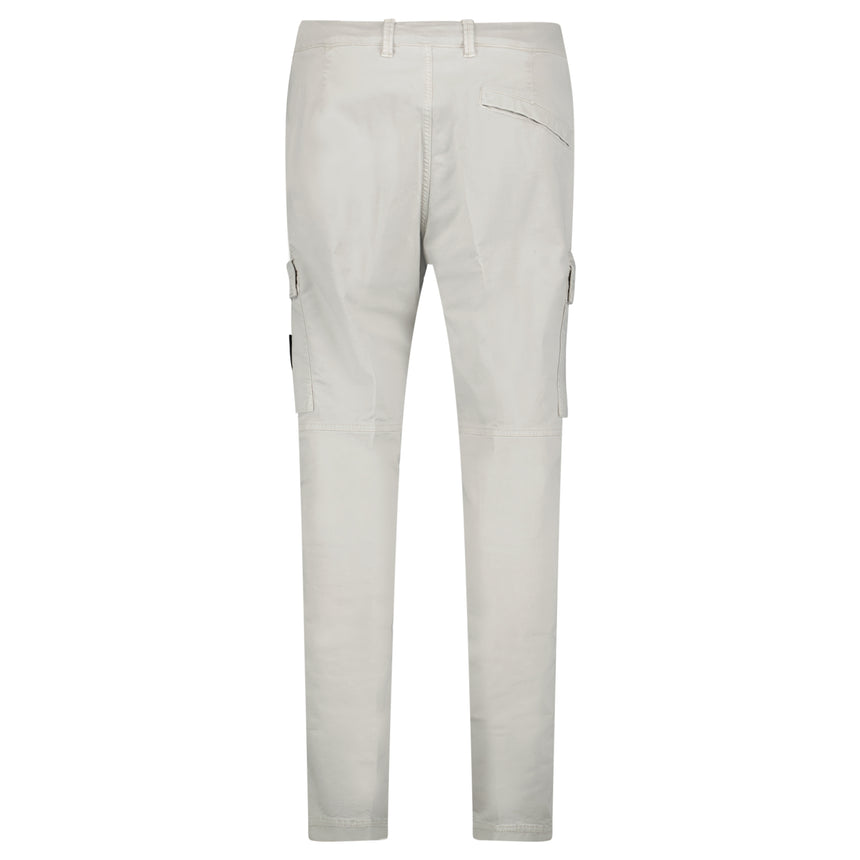 Stone Island Organic Cotton Stretch Broken Twill Old-Effect Pants in Grey