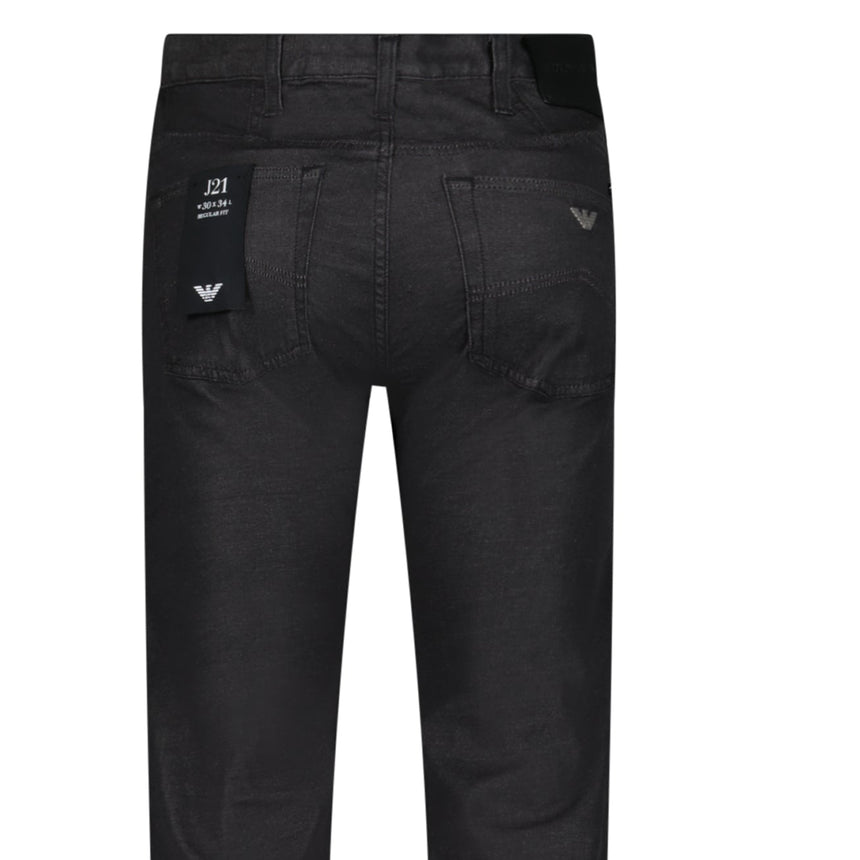 Emporio Armani J21 Regular Fit Jeans in Black