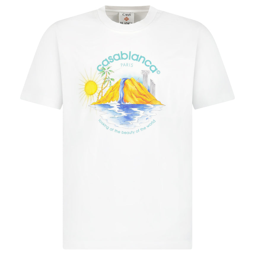 Casablanca 'Oasis' Jersey T-Shirt in White