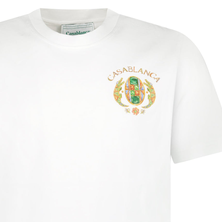 Casablanca Joyaux D'Afrique Tennis Club Printed T-Shirt in White