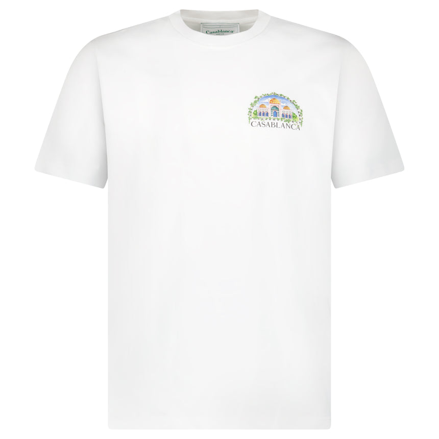 Casablanca Vue de Damas Printed T-Shirt in White