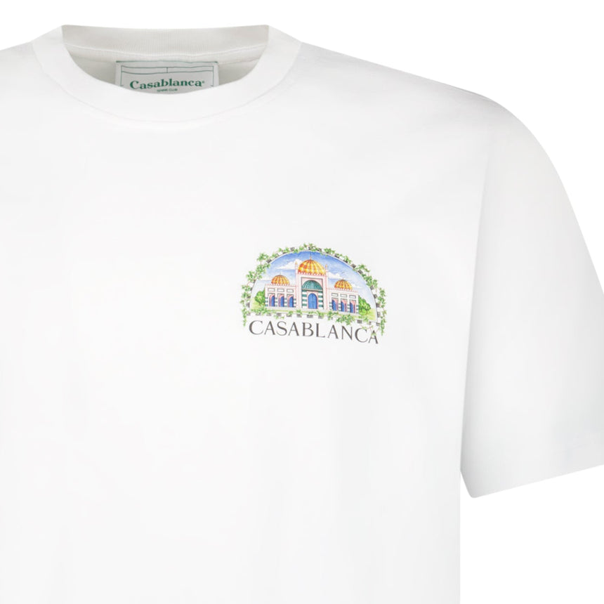 Casablanca Vue de Damas Printed T-Shirt in White
