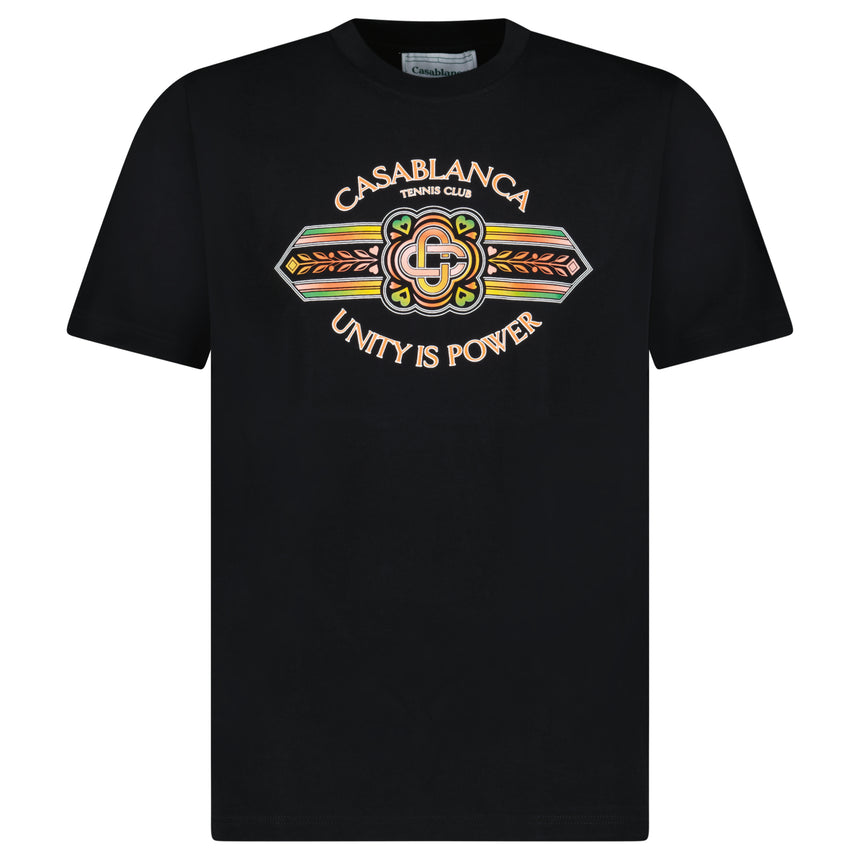 Casablanca "Unity Is Power" Printed T-Shirt in Black