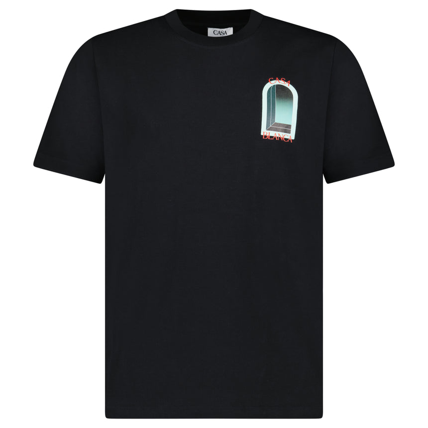 Casablanca L'Arche Short Sleeve T-Shirt in Black
