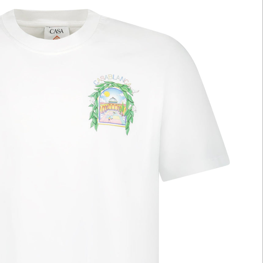 Casablanca L'Arche Tennis Club T-Shirt in White