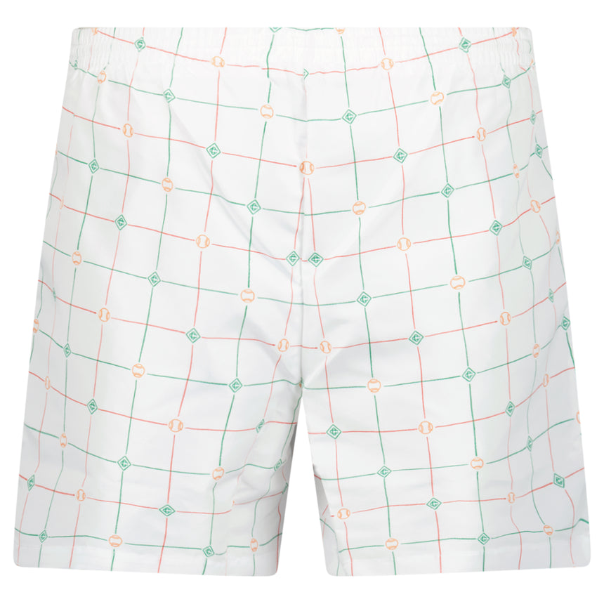 Casablanca "Tennis Check" Technical Swim Shorts in White