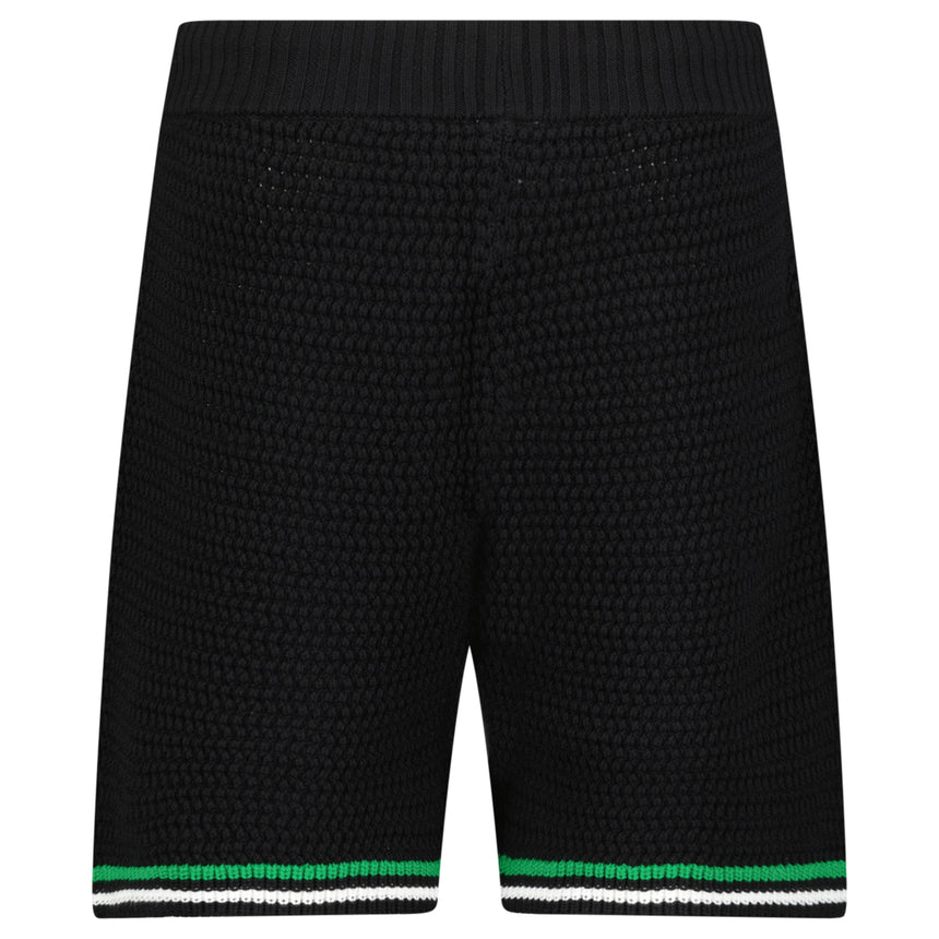 Casablanca Tennis Crochet Shorts in Black
