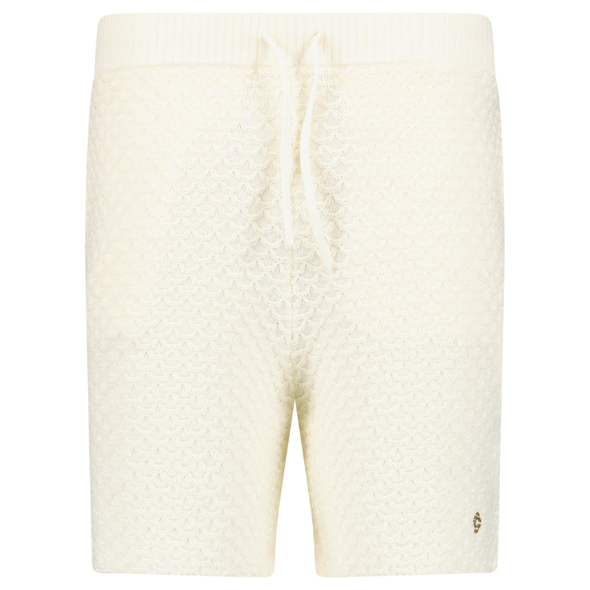 Casablanca Logo Textured Cotton-Blend Shorts in Light Beige