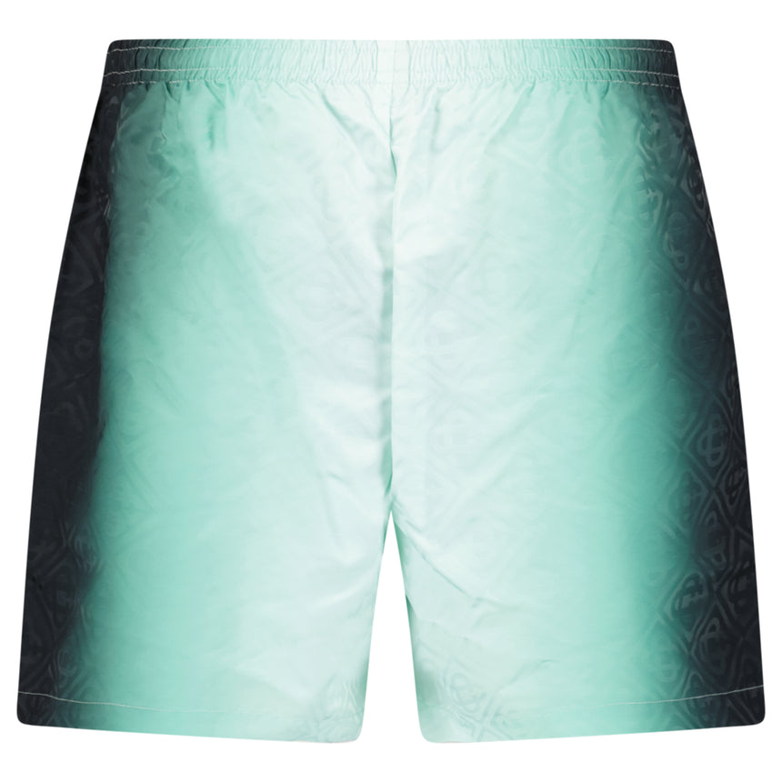 Casablanca Gradient Monogram Jacquard Swim Shorts in Teal Green