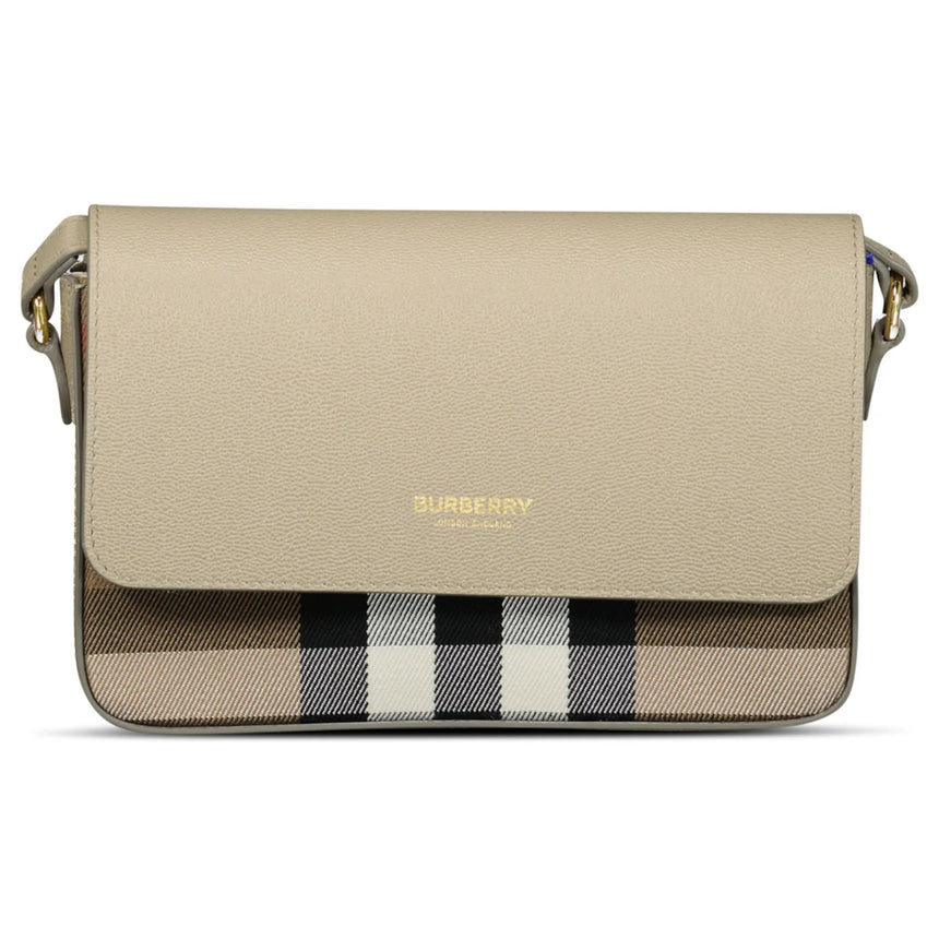 Burberry 'New Hampshire' Leather Shoulder Bag Mushroom