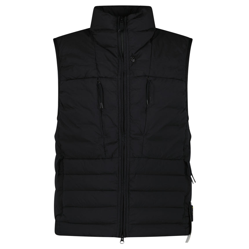 Stone Island Seamless Tunnel Nylon Down-TC Vest in Black