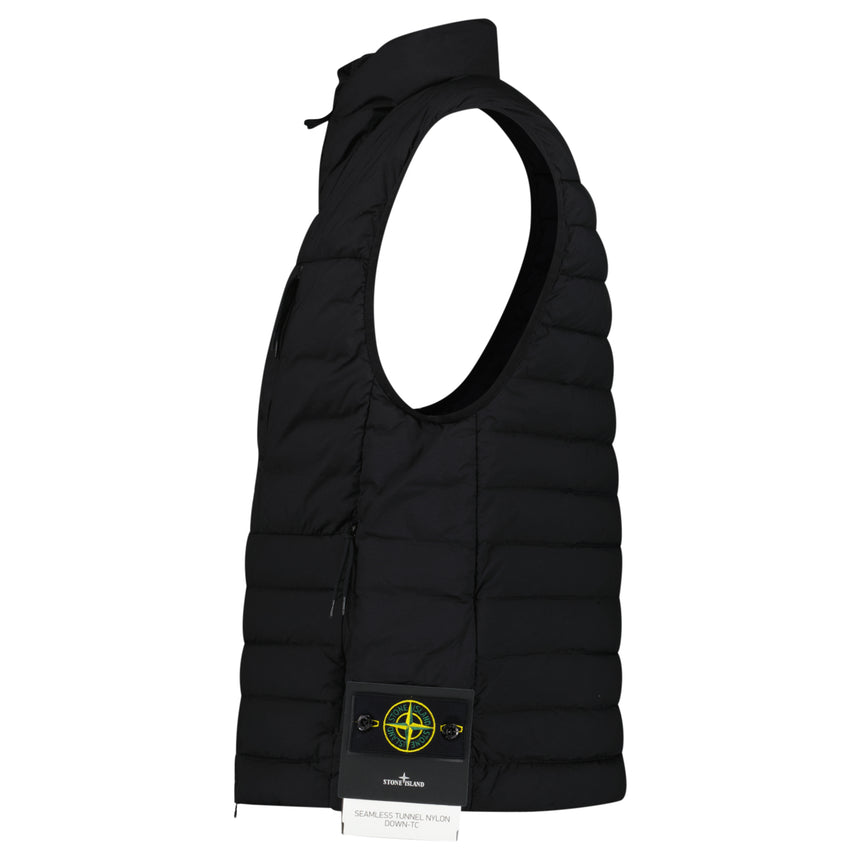 Stone Island Seamless Tunnel Nylon Down-TC Vest in Black