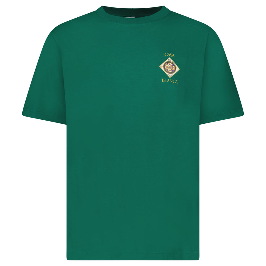 Casablanca 'Plafond Orné de Musique' Graphic-Print T-Shirt in Green