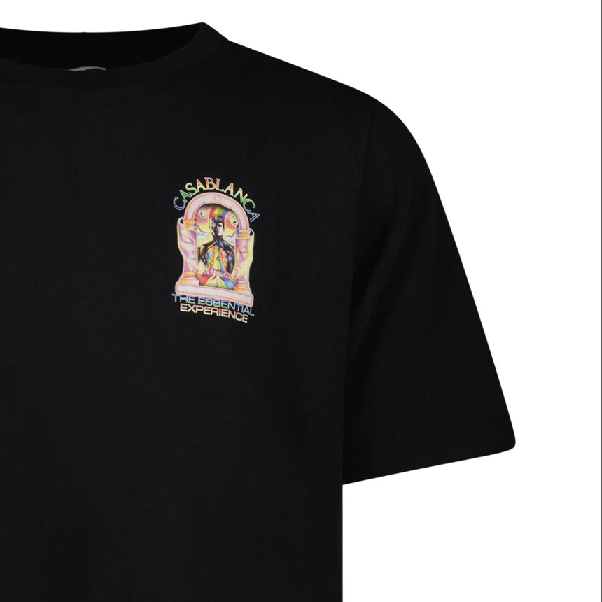 Casablanca 'The Essential Experience' Print Short-Sleeve T-Shirt in Black