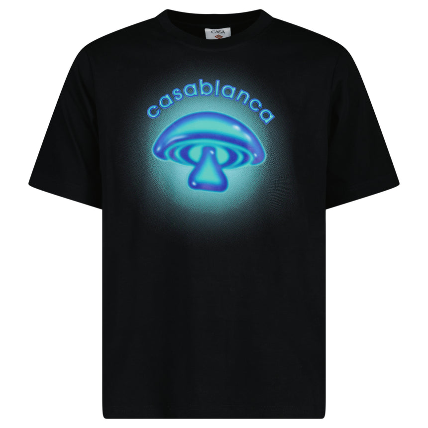 Casablanca Airbrush Mushroom Logo T-Shirt in Black