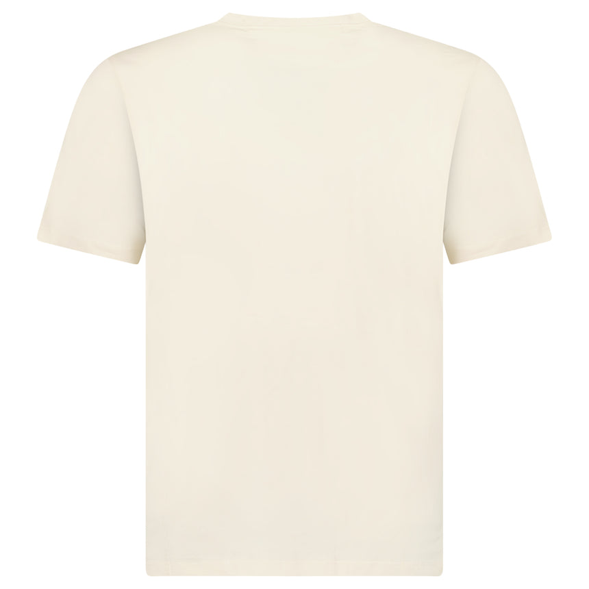 CP Company 30/1 Jersey Short Sleeve Printed T-Shirt in Frozen Dew Beige